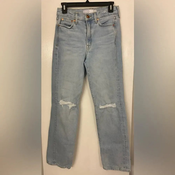AYR The Sugar Straight Leg Jeans Light Blue Size 27 Short - Picture 2 of 11